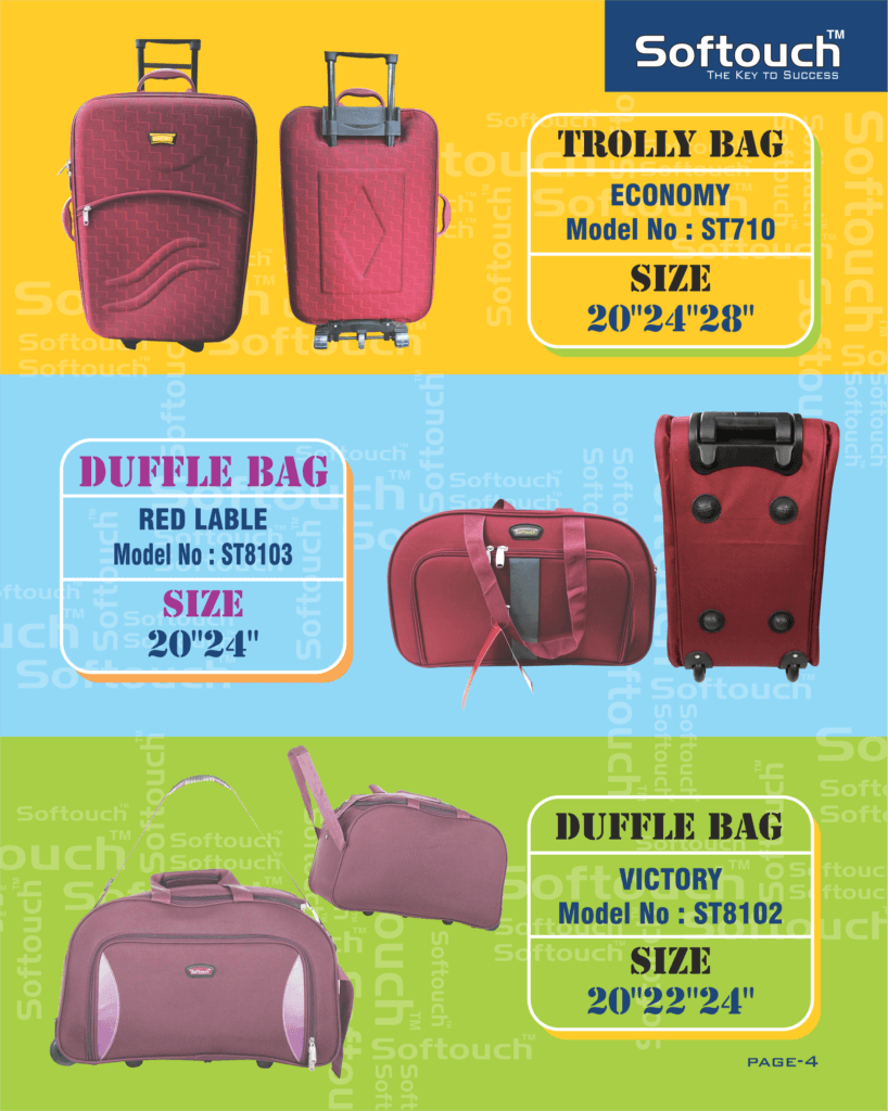 Softouch Duffle Bags Catalog Page 4
